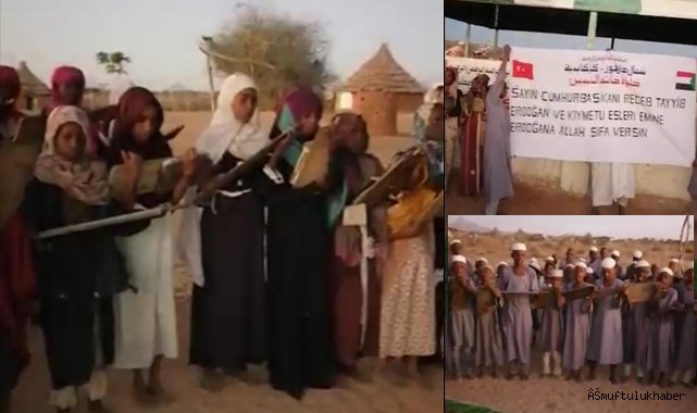 Sudanlı Kur'an Kursu talebelerinden ERDOĞAN'a dua