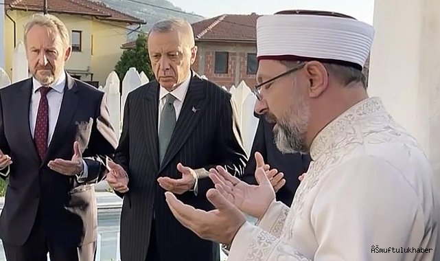  Cumhurbaşkanı Erdoğan, İzzetbegoviç’in kabrini ziyaret etti