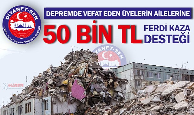 Diyanet-Sen'den 50 Bin TL Ferdi Kaza Desteği