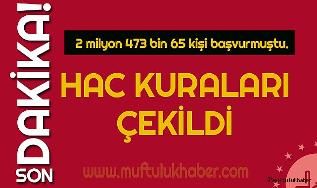 2024 yılı hac kuraları çekildi 