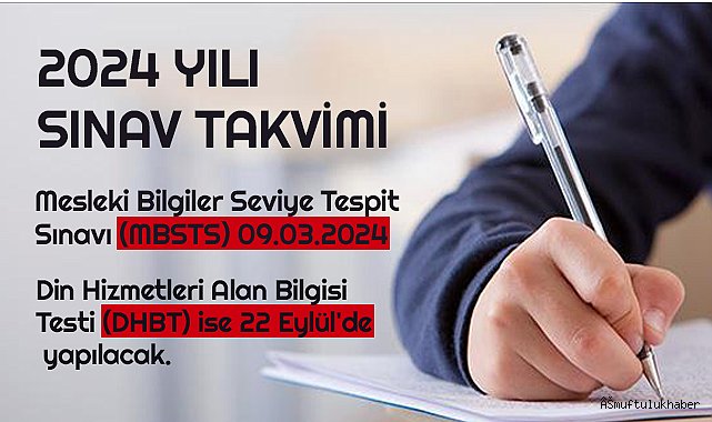 ÖSYM 2024 Yılı Sınav Takvimi açıkladı.