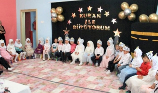 4-6 yaş öğrencileri Kur'an'a geçti