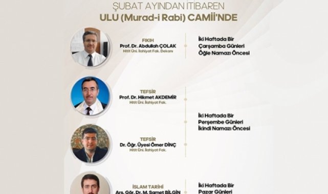 Çorum'da 'İlim ve Hikmet Dersleri' başladı