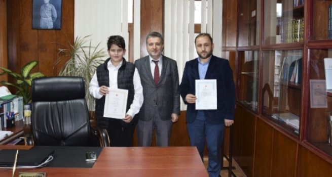 Hafızlık Türkiye ikincisi ödüllendirildi