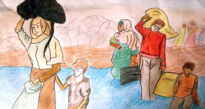 Hakkari'de 'Göç ve Çocuk' temalı resim yarışması