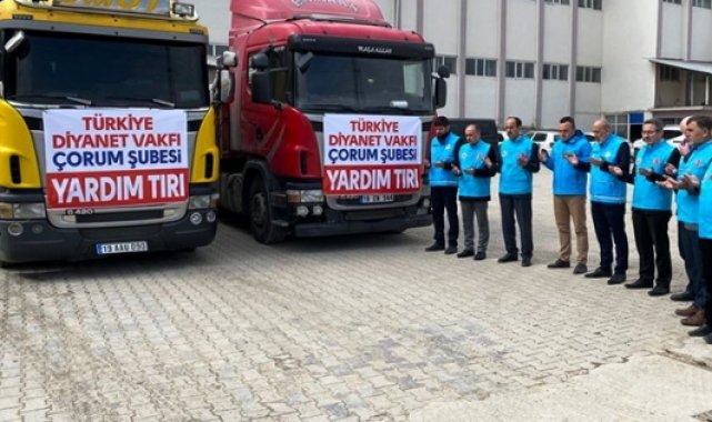 İyilik tırları Çorum'dan yola çıktı