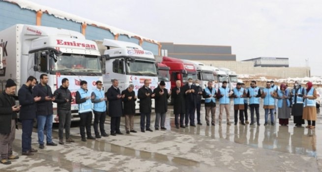 İyilik yüklü tırlar Gaziantep'ten yola çıktı