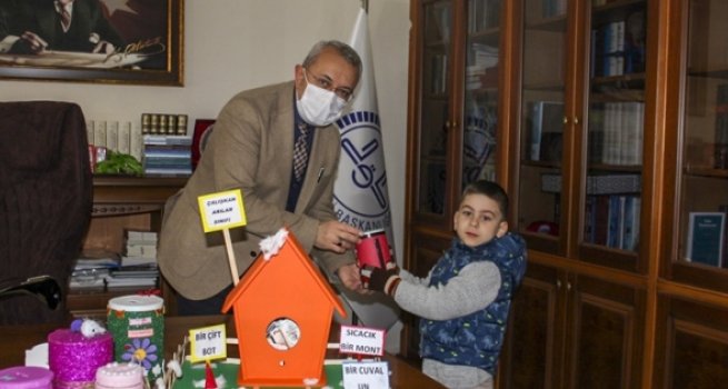 Minik yüreklerden 'Kış Bayramı' projesine destek