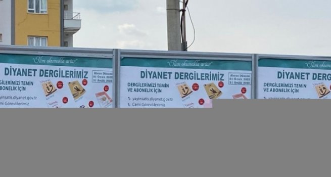 Osmaniye'de Diyanet dergileri billboardlarda tanıtılıyor