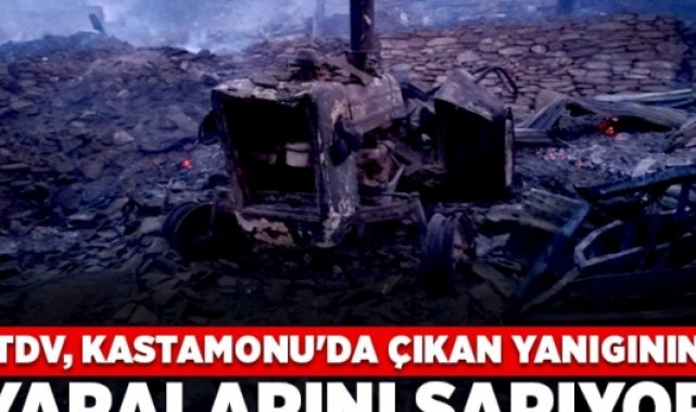 TDV, Kastamonu'da çıkan yangının yaralarını sarıyor