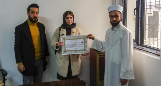 Ukrayna vatandaşı Bielkina Müslüman oldu