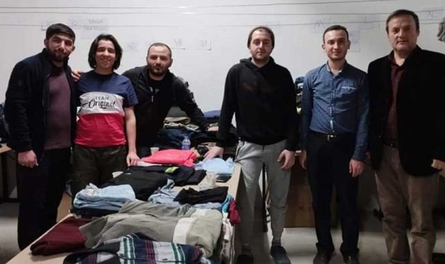 Üniversite gençlerinden depremzedelere yardım