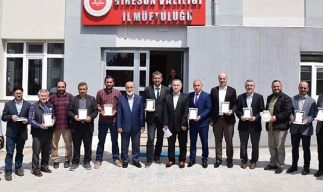 Giresun'da başarılı din görevlileri ödüllendirildi
