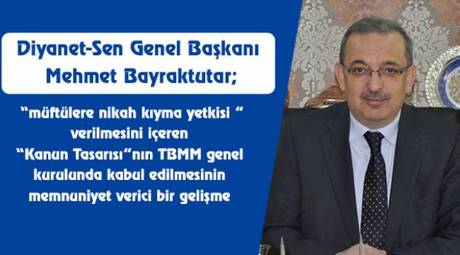 Diyanet-Sen’in Teklifi TBMM’de Kabul Edildi