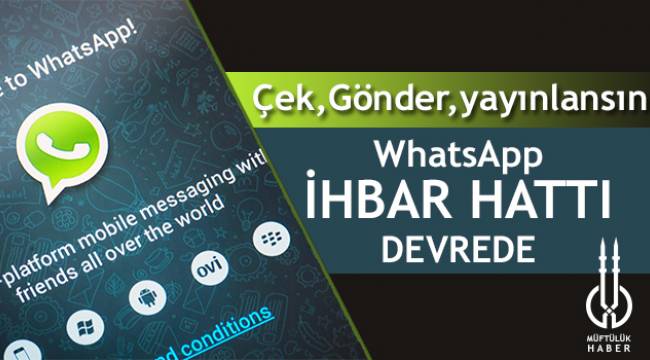 Whatsapp bilgi ve haber gönder hattı açıldı