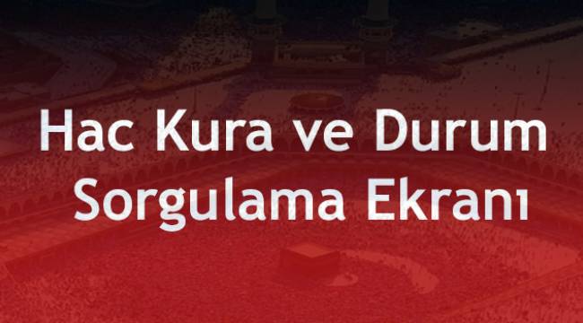 2018 Yılı Hac Kura ve Durum Sorgulama Ekranı