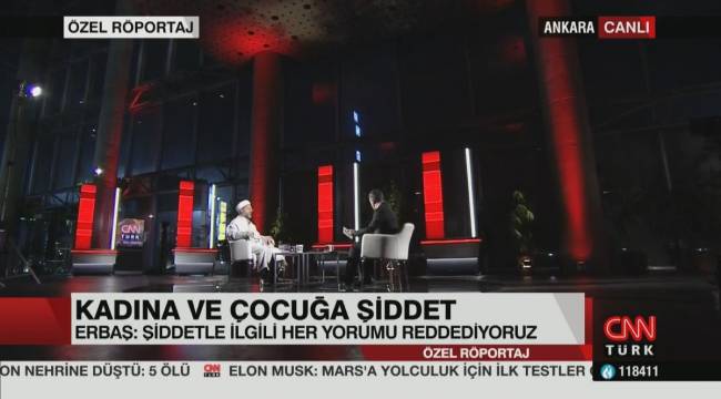Diyanet İşleri Başkanı Erbaş CNN Türk’ün canlı yayın konuğu oldu