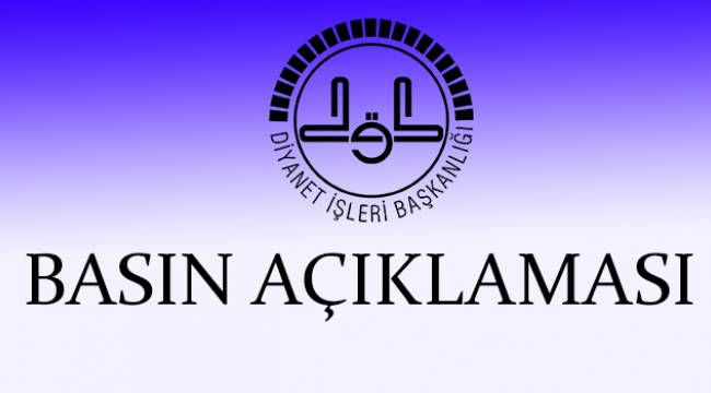 Diyanetten Basın Açıklaması
