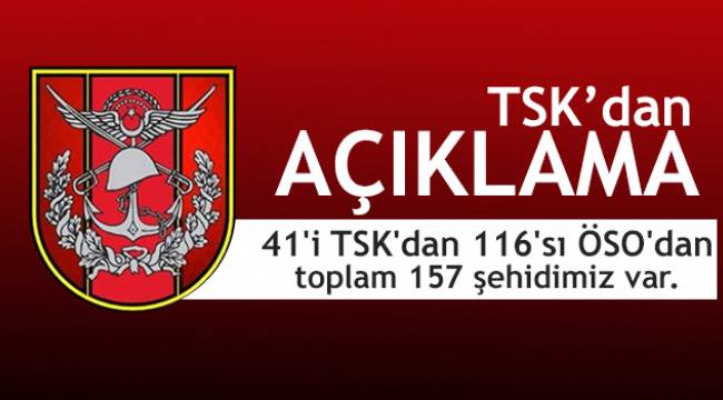 TSK Açıkladı