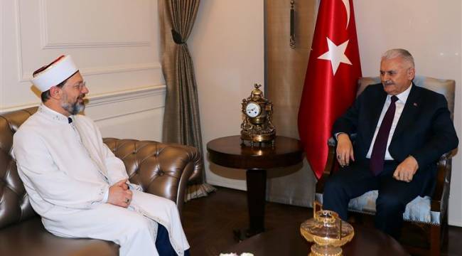 Başbakan Binali Yıldırım, Başkan  Ali Erbaş'ı kabul etti