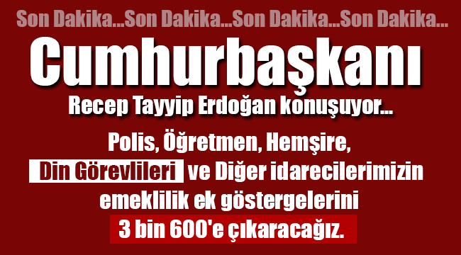 Cumhurbaşkanı ERDOĞAN Konuşuyor.