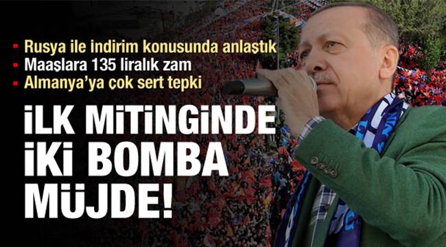 Erdoğan'dan Erzurum'da indirim müjdesi