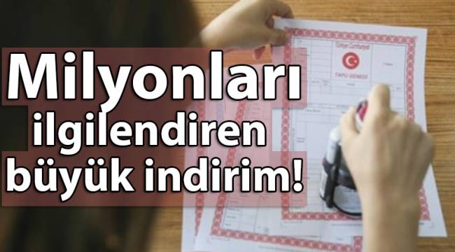 Tapu Harcı Düştü