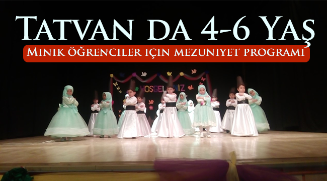 Tatvan da  Minik öğrenciler için mezuniyet programı