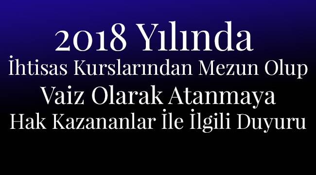Mezun  İhtisas Kursiyerlerin Dikkatine