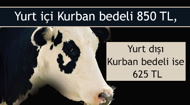 2018 Yılı Vekâlet Yoluyla Kurban Bedelleri açıklandı