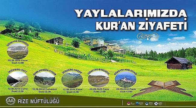 Rize de Yayla Kuran Ziyafeti Programları Başlıyor