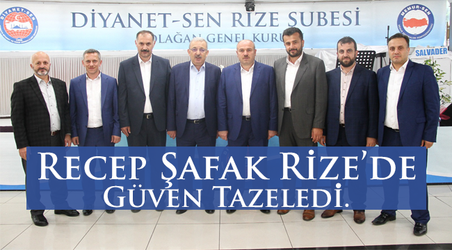 Rize de Recep Şafak Güven Tazeledi.