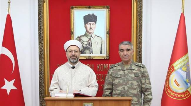 Başkan Erbaş, 3. Ordu Komutanlığı'nı ziyaret etti