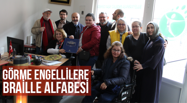 Tekirdağ da Görme engellilere Braille alfabesi