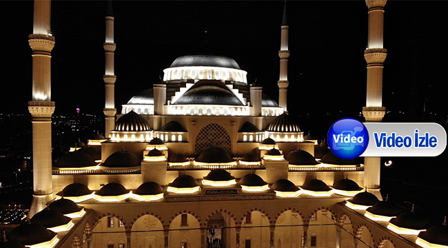 İbadete açılan Çamlıca Camii havadan görüntülendi