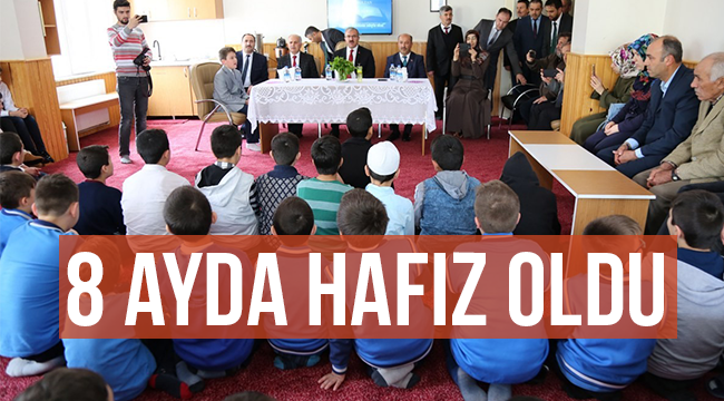 8 ayda hafız oldu