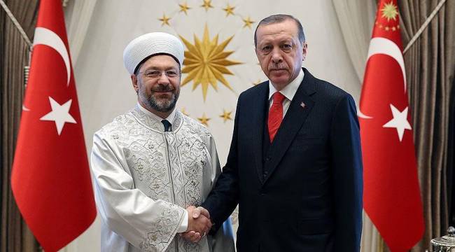 Cumhurbaşkanı Erdoğan, Başkan Erbaş'ı kabul etti