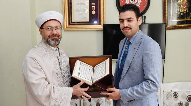 Başkan Erbaş, 15 Temmuz gazisine ziyarette bulundu