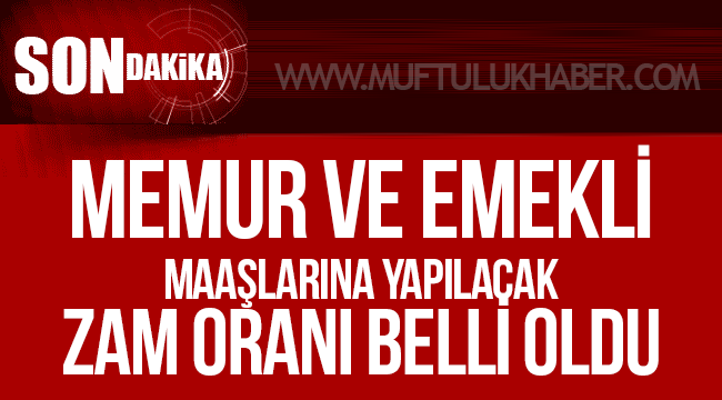 Memur ve emekli maaş zam oranı belli oldu
