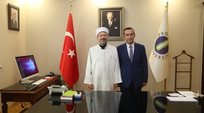 Başkan Erbaş dan Rektör Akdoğan'a Ziyaret