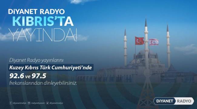 Diyanet Radyo artık Kıbrıs'ta da yayında