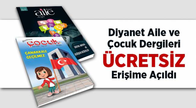 "Diyanet Çocuk" ve "Diyanet Aile" dergilerine ücretsiz erişim