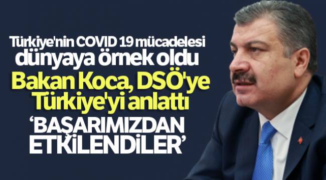 Bakan Koca: 'ABD bizden tedavi protokollerini istedi' 