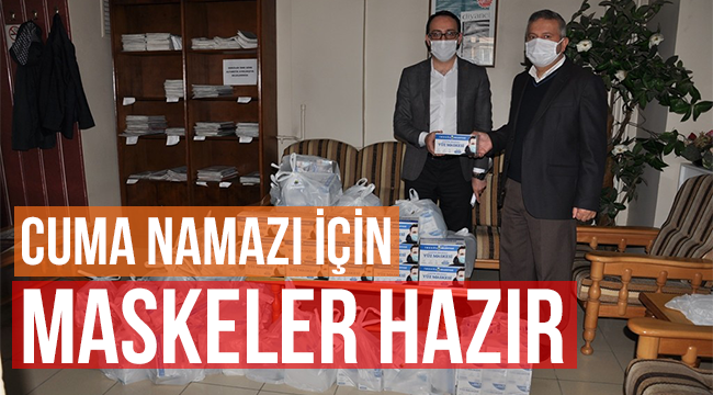 Cuma namazı için maskeler hazır 