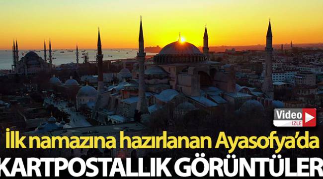 Ayasofya'da kartpostallık görüntüler