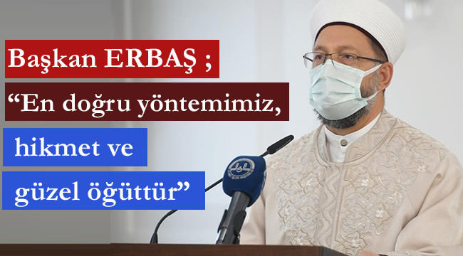 Erbaş,Gençlik Koordinatörleri Eğitimi’nin açış konuşmasını yaptı.