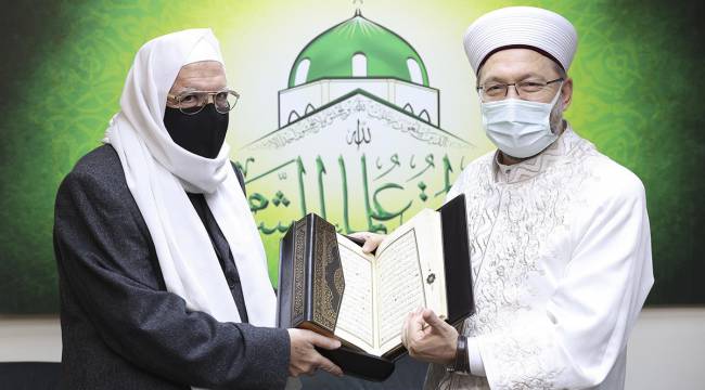 Başkan Erbaş, Suriye İslam Meclisi Başkanı ile görüştü.
