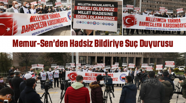 Memur-Sen'den Hadsiz Bildiriye Suç Duyurusu 