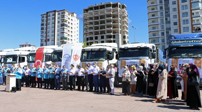 Kayseri’de, Suriye’ye 7 Tır Yardım