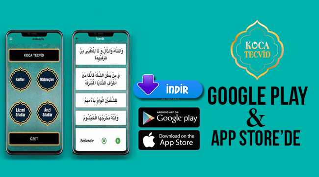  KOCA TECVİD   Google Play ve App Store'de